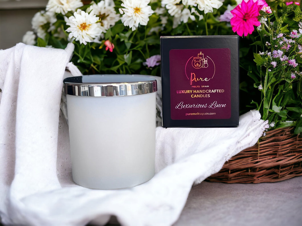 Luxurious Linen Luxury Soy Wax Candle - OUT OF STOCK