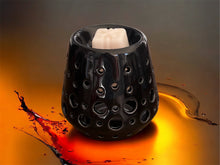 Cargar imagen en el visor de la galería, Black Ceramic Tea Light Burner
